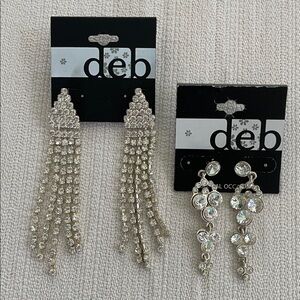 Deb Dazzling Silver Crystal Earrings Collection